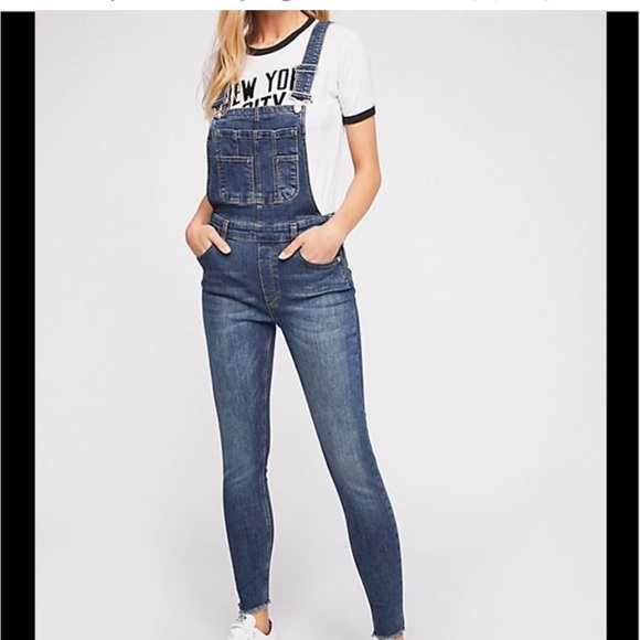 Free people Overalls Skinny XS Dark Blue - Picture 1 of 16